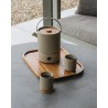 Voir la slide Uméa Set 2 Tasses Céramique 20 cl  Beige Sable + Support Bois Acacia -