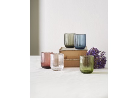 Twisty Waterglas 26 cl Grijs Roze
