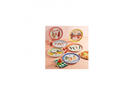 Aumm Italiaans Pizzabord 31 cm "Ciao Bella" Rood