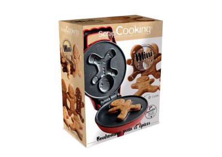 Miniwafelijzer "Gingerbreadman" Individueel kerstpeperkoekmannetje