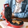 Zie dia Miniwafelijzer "Gingerbreadman" Individueel kerstpeperkoekmannetje