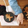 Zie dia Miniwafelijzer "Gingerbreadman" Individueel kerstpeperkoekmannetje