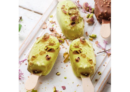 Pistachecoating/glazuur met Walnootchips in Rocher-stijl 250 g