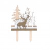 Voir la slide Décoration pour Bûche/Pâtisserie Forêt de Noël en Bois 10x7 cm 