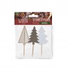 Voir la slide Décoration pour Bûche/Pâtisserie Sapins de Noël en Bois 12 cm 3 pcs -D