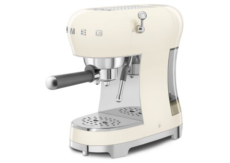 Machine à Café Expresso "Années 50" Compacte Blanc Crème ECF02CREU