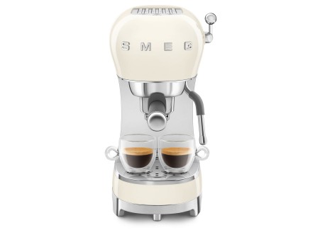 Machine à Café Expresso "Années 50" Compacte Blanc Crème ECF02CREU