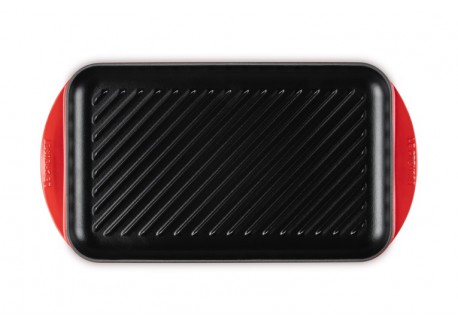 XL Rechthoekig Gietijzeren Grill 40 cm kersenrood