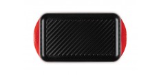 Grill en Fonte Rectangulaire XL 40 cm Rouge Cerise