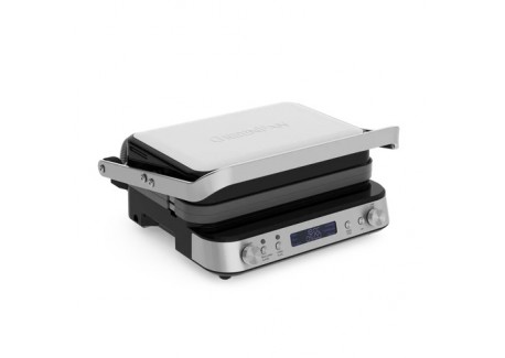Bistro Grill et Plancha Electrique en Inox Plaques Réversibles 2 en 1