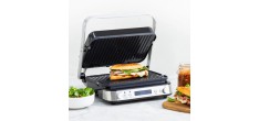 Bistro Grill et Plancha Electrique en Inox Plaques Réversibles 2 en 1