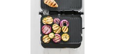 Bistro Grill et Plancha Electrique en Inox Plaques Réversibles 2 en 1