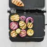 Zie dia Bistro Elektrische Grill en Plancha in RVS Omkeerbare platen 2 in 1