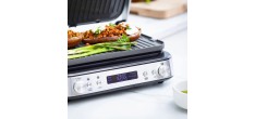 Bistro Grill et Plancha Electrique en Inox Plaques Réversibles 2 en 1