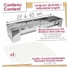 Zie dia RVS Verstelbare Buche Bakvorm 28-45 cm Kit