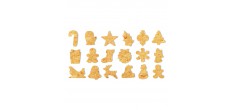 Seau de 18 Emporte Pièces à Biscuits de Noël