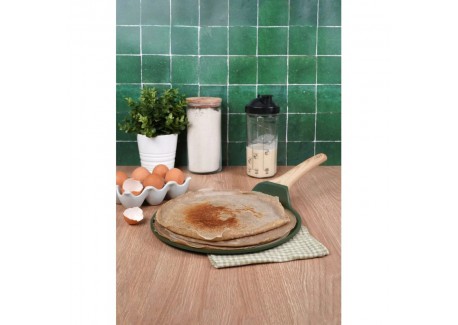 Incroyable Crêpière Anti-Adhésive 26 cm Vert Fougère