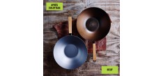 Nomad  Koolstofstaal Wok 31 cm