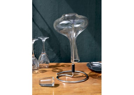 Egouttoir Carafe à Décanter Vin on/off Noir