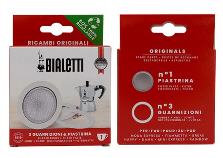 Moka Express Joints + Filter voor 1 kopje Italiaanse koffiezetter