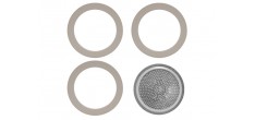 Moka Express 3 Joints + Filtre pour Cafetière Italienne 6 Tasses