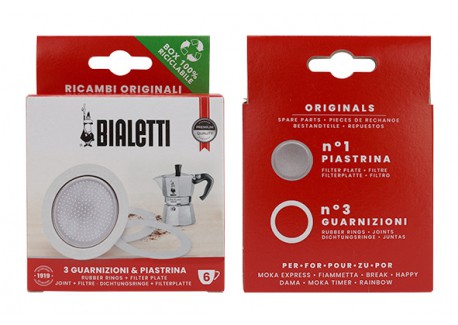 Moka Express Joints + Filter voor 6 kops Italiaanse koffiezetter