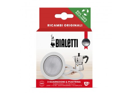 Moka Express Joints + Filter voor 12 kops Italiaanse koffiezetter