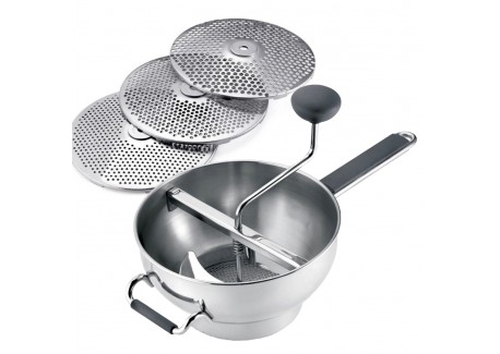 Groentemolen van RVS 22 cm + 3 schijven