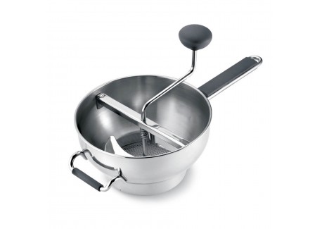 Deluxe Moulin à Légumes Passe-Vite Manuel en Inox 22 cm + 3 Disques
