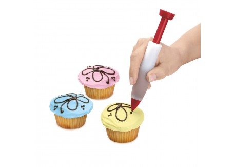 Stylo Pâtissier pour Décoration Chocolat Trait Fin ou Epais Silicone 1