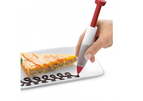 Stylo Pâtissier pour Décoration Chocolat Trait Fin ou Epais Silicone 1