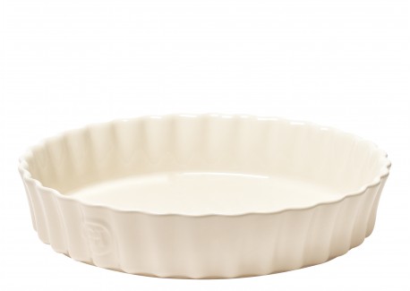 Ronde keramische taartvorm 28x6 cm Argile Gebroken Wit
