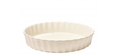 Tourtière Céramique 28x6 cm Argile Blanc Cassé