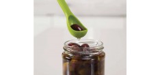 Scoop & Pick Longue Cuillère perforée et Fourchette 2-en-1 Vert