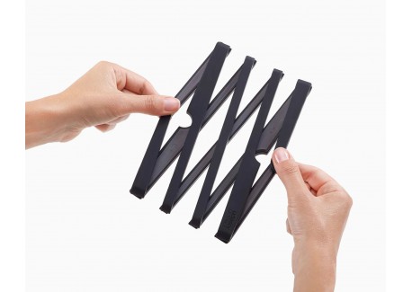 Stretch Coaster Sous Plat Pliable et Extensible Noir