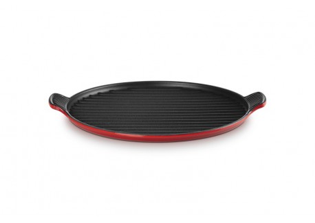 Bistro Grill en Fonte Rond XL 32 cm Rouge Cerise 