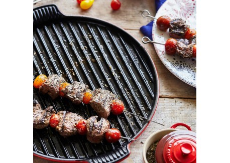 Bistro Ronde XL-Grillplaat 32 cm Kersenrood
