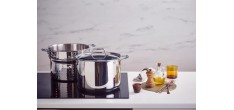 Chef Marmite met RVS deksel 24 cm 7,6 L + pastamand