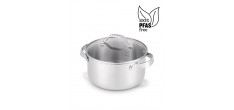 Cicla 3 Batterie de Cuisine Casseroles Inox Recyclé 4 pcs