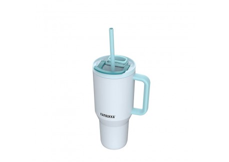 Rio Geïsoleerde Waterfles met Uitschuifbaar Rietje 950 ml LichtblauwFr