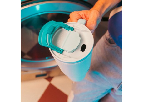 Rio Gourde Isotherme avec Paille Rétractable 950 ml Bleu Clair Frosty