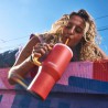 Zie dia Rio Geïsoleerde Waterfles met Uitschuifbaar Rietje 950 ml Roze Pink Pa