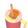 Voir la slide Rio Gourde Isotherme avec Paille Rétractable 950 ml Rose Pink Papaya -