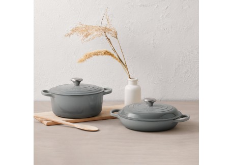 Campagnard gietijzeren Cocotte 3,5 L Blauw Sea Salt (30 cm)