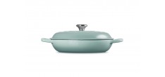 Campagnard gietijzeren Cocotte 3,5 L Blauw Sea Salt (30 cm)