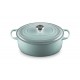 Cocotte Fonte Signature Ovale 6,3 L Bleu Sea Salt (31 cm)