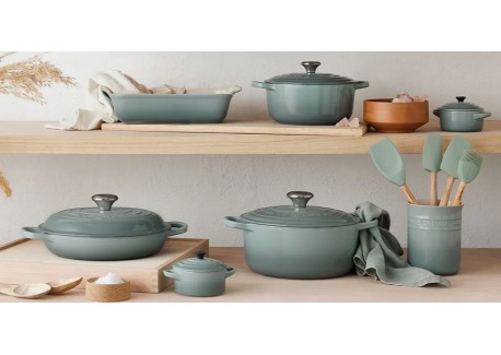 Signature Ovale gietijzeren Cocotte 6,3 L Blauw Sea Salt (31 cm)
