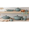 Zie dia Signature Ovale gietijzeren Cocotte 6,3 L Blauw Sea Salt (31 cm)