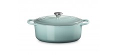 Cocotte Fonte Signature Ovale 6,3 L Bleu Sea Salt (31 cm)