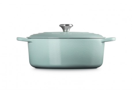 Signature Ovale gietijzeren Cocotte 6,3 L Blauw Sea Salt (31 cm)